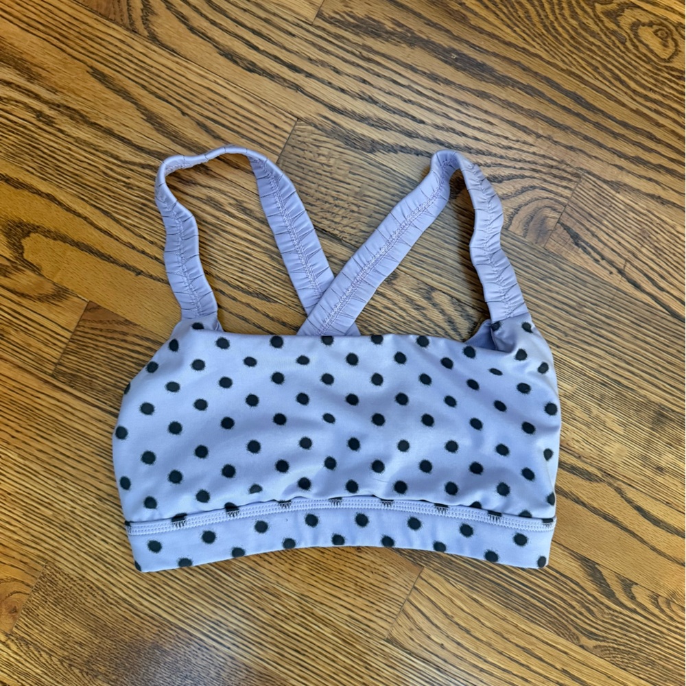 Lululemon Lilac with Black Polka Dot Sports Bra